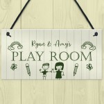 Personalised Playroom Sign For Daughter Son Childs Playroom Sign