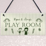 Personalised Playroom Sign For Daughter Son Childs Playroom Sign