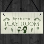 Personalised Playroom Sign For Daughter Son Childs Playroom Sign