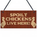 Novelty Chicken Coop Hanging Sign Chicken Sign Gift Garden Sign