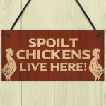 Novelty Chicken Coop Hanging Sign Chicken Sign Gift Garden Sign