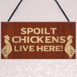 Novelty Chicken Coop Hanging Sign Chicken Sign Gift Garden Sign