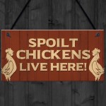 Novelty Chicken Coop Hanging Sign Chicken Sign Gift Garden Sign