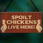 Novelty Chicken Coop Hanging Sign Chicken Sign Gift Garden Sign