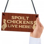 Novelty Chicken Coop Hanging Sign Chicken Sign Gift Garden Sign