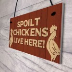 Novelty Chicken Coop Hanging Sign Chicken Sign Gift Garden Sign