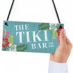 Novelty Tiki Bar Sign For Garden Summerhouse Hanging Plaque