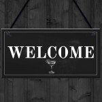 Shabby Chic Welcome Sign To Home Bar Pub Plaque Garden Sign