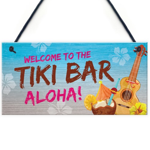 Tiki Bar Welcome Sign For Home Bar Garden Signs And Plaques