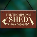 Funny Shed Sign Personalised Home Decor Door Sign Garden Plaque