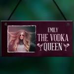 Personalised Vodka Queen Sign Home Bar Sign Funny Friend Gift