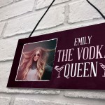 Personalised Vodka Queen Sign Home Bar Sign Funny Friend Gift