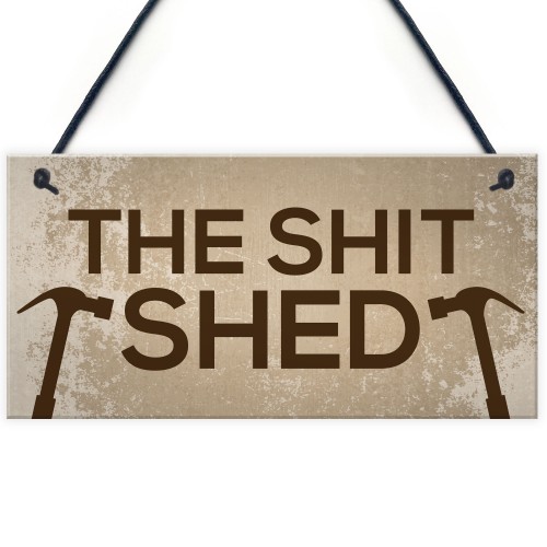 Funny Rude Garden Shed Sign Hanging Door Plaque Shed Sign