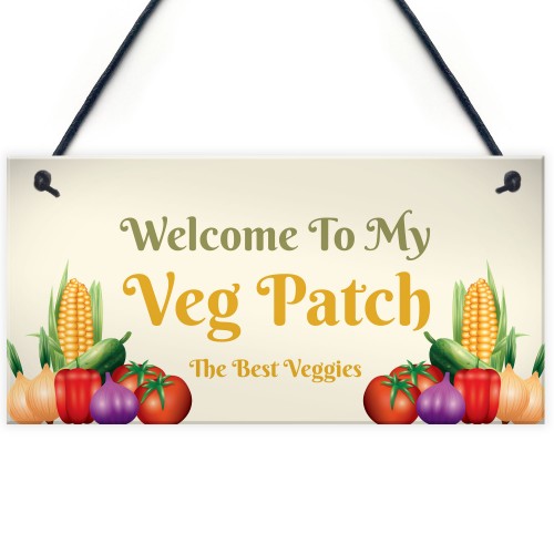 Novelty Vegetable Patch Sign Garden Signs Hanging Garden Shed