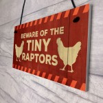 Funny Chicken Sign Beware Sign For Chicken Coop Hen House