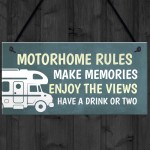 Motorhome Rules Sign Hanging Door Plaque Motorhome Accessories