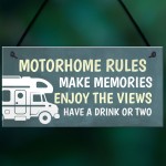 Motorhome Rules Sign Hanging Door Plaque Motorhome Accessories