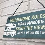 Motorhome Rules Sign Hanging Door Plaque Motorhome Accessories