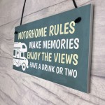 Motorhome Rules Sign Hanging Door Plaque Motorhome Accessories