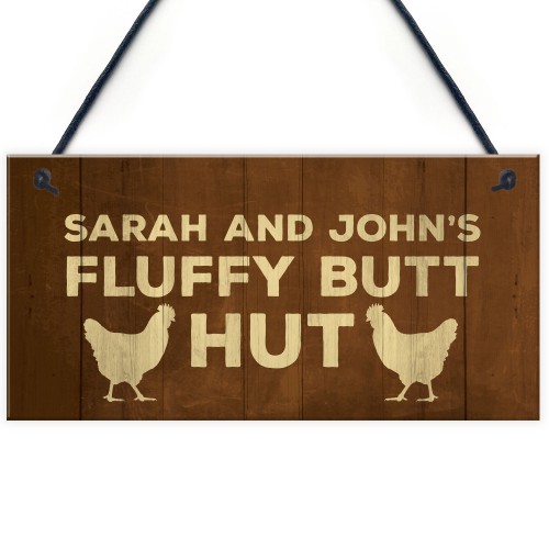 Novelty PERSONALISED Chicken Coop Sign For Garden Chicken Sign