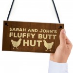 Novelty PERSONALISED Chicken Coop Sign For Garden Chicken Sign