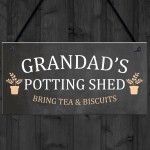 Grandads Potting Shed Sign Hanging Plaque Shed Garden Sign