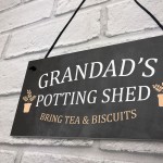 Grandads Potting Shed Sign Hanging Plaque Shed Garden Sign