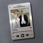 Personalised Photo Wedding Song Metal Wallet Card Wedding Gift