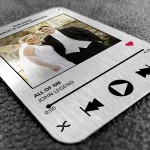 Personalised Photo Wedding Song Metal Wallet Card Wedding Gift