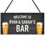 FUNNY Personalised Bar Sign Man Cave Home Bar Pub Sign Beer