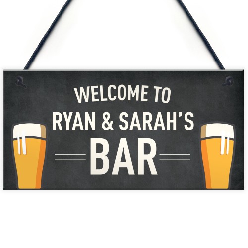 FUNNY Personalised Bar Sign Man Cave Home Bar Pub Sign Beer