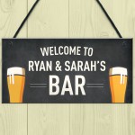 FUNNY Personalised Bar Sign Man Cave Home Bar Pub Sign Beer