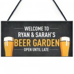 Personalised Beer Garden Sign Home Bar Pub Sign Man Cave Plaque