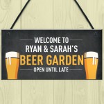 Personalised Beer Garden Sign Home Bar Pub Sign Man Cave Plaque