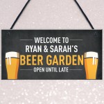 Personalised Beer Garden Sign Home Bar Pub Sign Man Cave Plaque