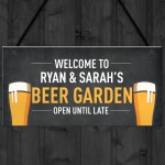 Personalised Beer Garden Sign Home Bar Pub Sign Man Cave Plaque