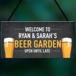 Personalised Beer Garden Sign Home Bar Pub Sign Man Cave Plaque