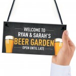 Personalised Beer Garden Sign Home Bar Pub Sign Man Cave Plaque