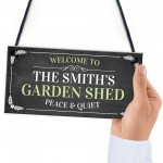 Garden Shed Sign Personalised Welcome Plaque Summerhouse Sign