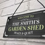 Garden Shed Sign Personalised Welcome Plaque Summerhouse Sign