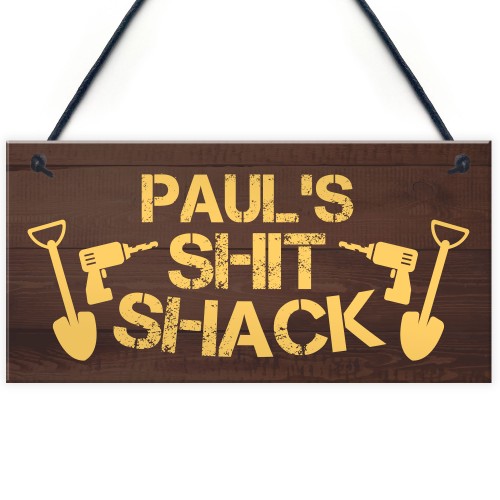 PERSONALISED Funny Shed Sign Novelty Gift For Him Dad Grandad