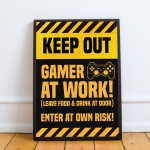 Funny Gaming Print Framed Gaming Poster Man Cave Bedroom Sign