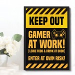 Funny Gaming Print Framed Gaming Poster Man Cave Bedroom Sign