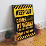 Funny Gaming Print Framed Gaming Poster Man Cave Bedroom Sign