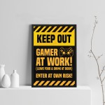 Funny Gaming Print Framed Gaming Poster Man Cave Bedroom Sign