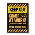 Funny Gaming Print Framed Gaming Poster Man Cave Bedroom Sign