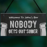 Funny Home Bar Sign Personalised Alcohol Beer Gift Man Cave Pub 