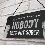 Funny Home Bar Sign Personalised Alcohol Beer Gift Man Cave Pub 