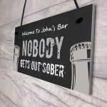 Funny Home Bar Sign Personalised Alcohol Beer Gift Man Cave Pub 