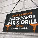 Funny Garden Sign Backyard Bar And Grill Sign Man Cave Plaque